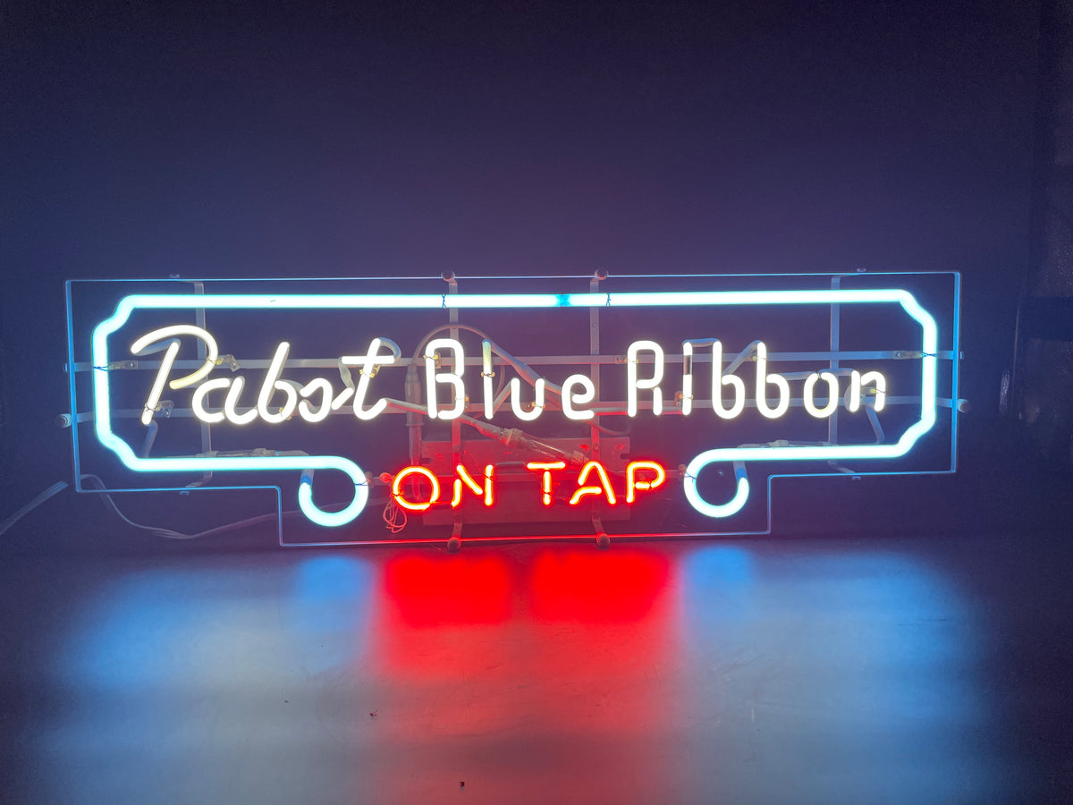 Pabst Blue Ribbon On Tap Neon Sign
