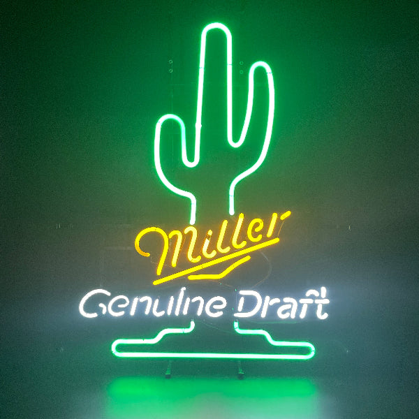 Miller Genuine Draft Cactus Neon Sign