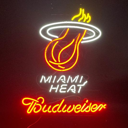 Budweiser Miami Heat Neon Sign