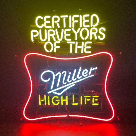 Purveyors Miller High Life Neon Sign