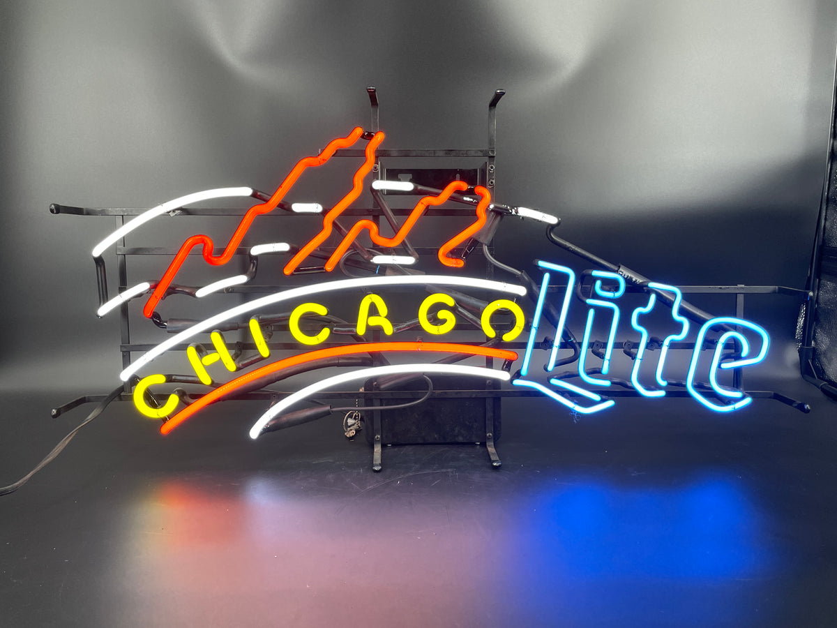 Chicago Windy City Miller Lite Neon Sign