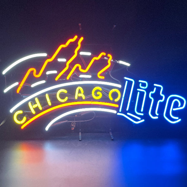Chicago Windy City Miller Lite Neon Sign