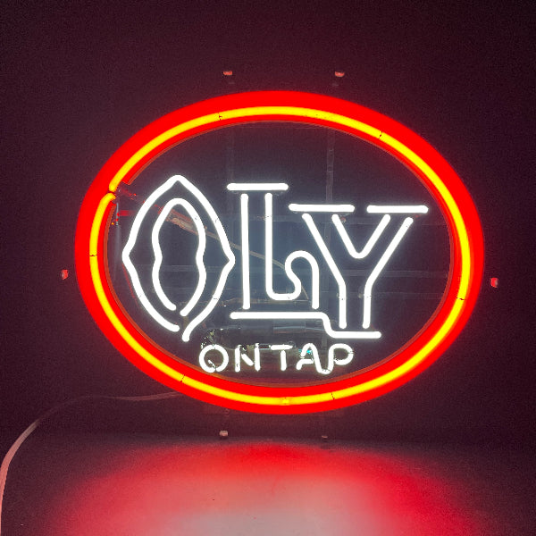 OLY On Tap Neon Sign