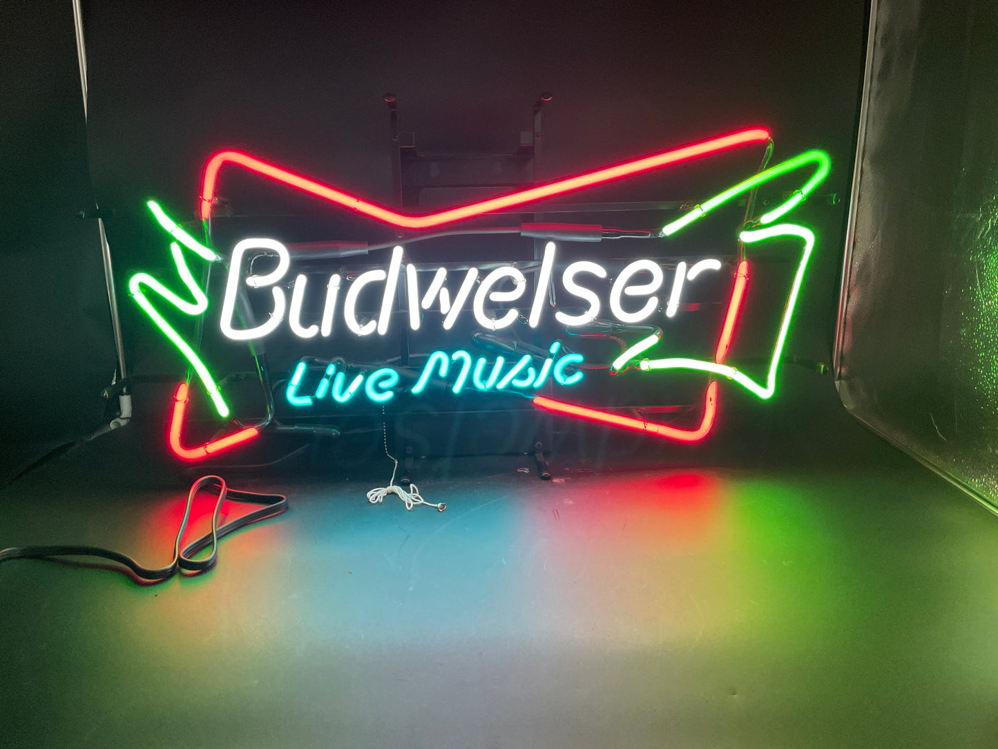 Budweiser Live Music left side squiggle line Replacement Tube - Neon Sign Part