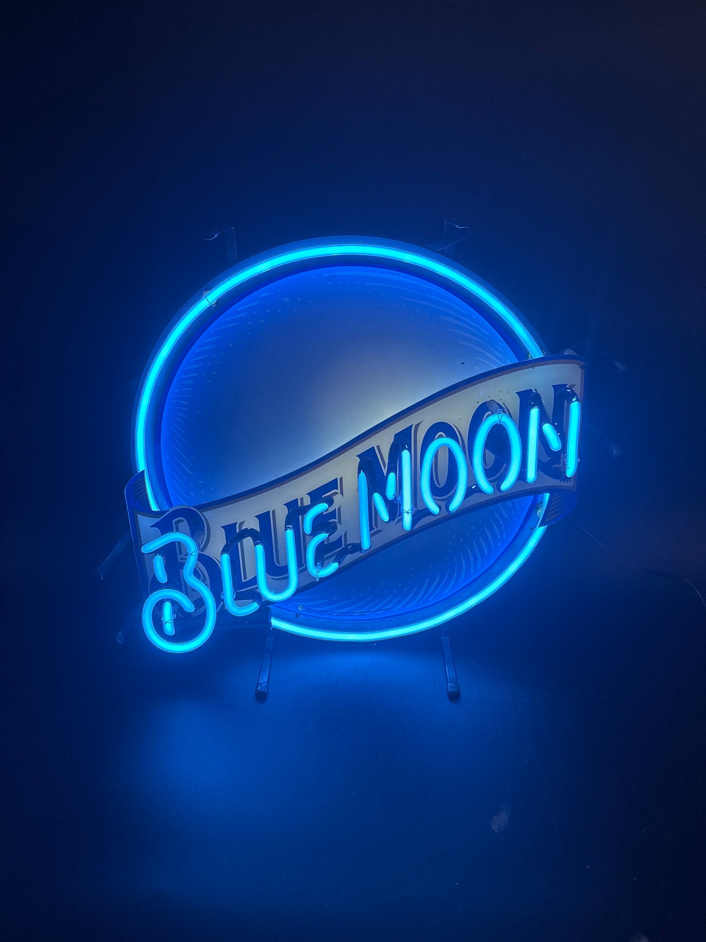 Blue Moon Neon Sign Plastic Replacement Panel