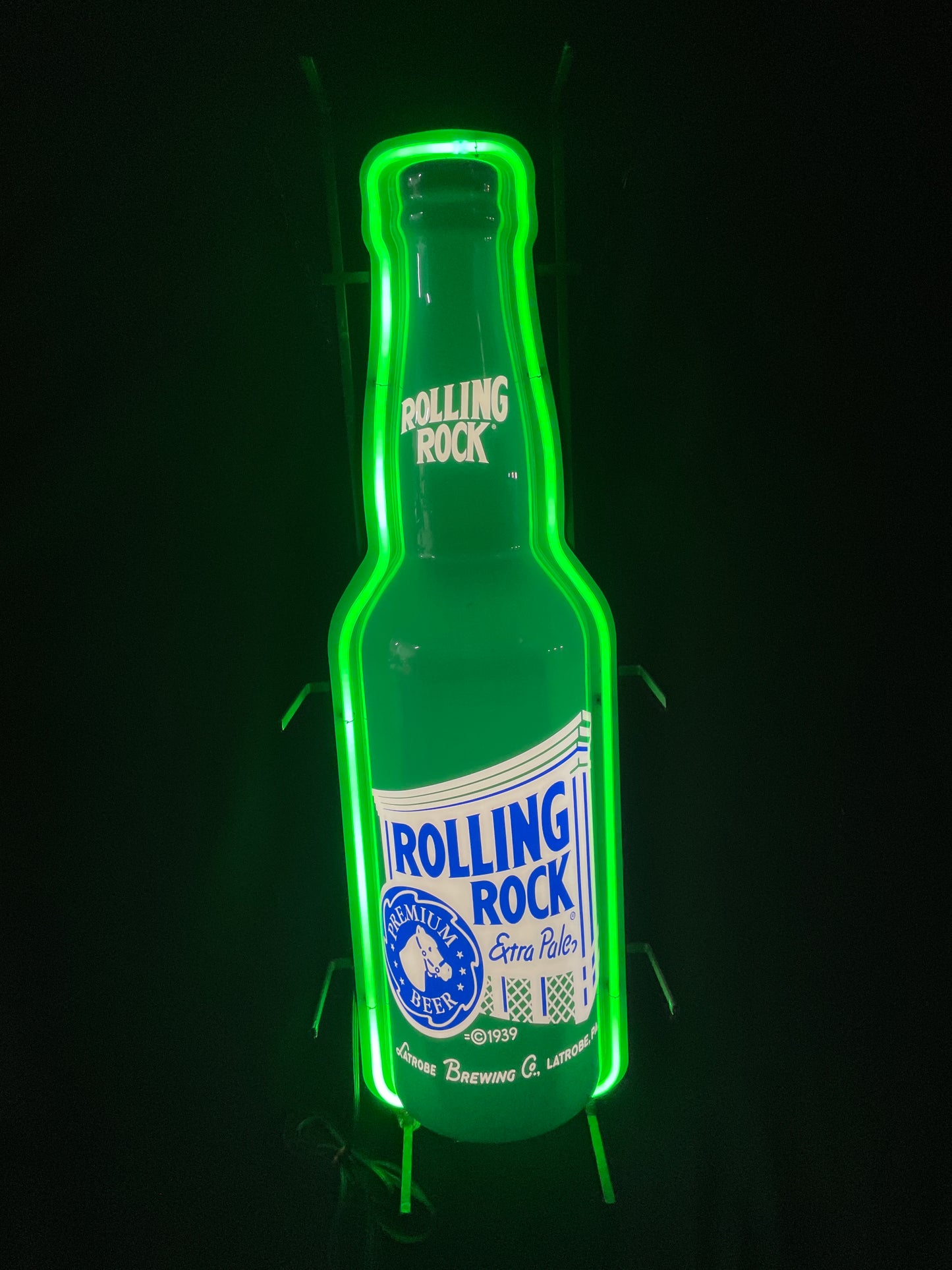 Rolling Rock Bottle Neon Sign Plastic Replacement Panel