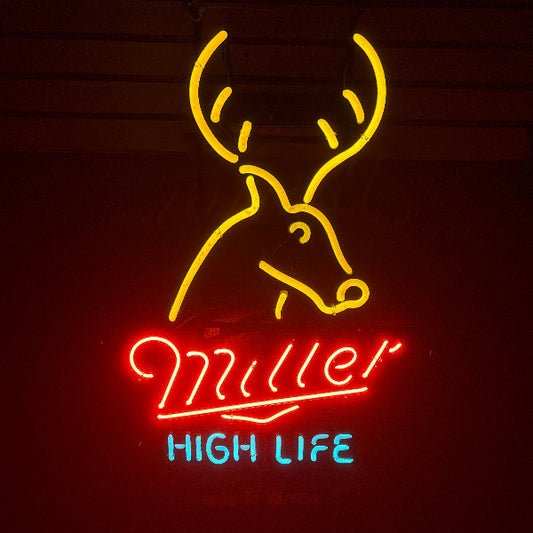 Miller High Life Deer Neon Sign