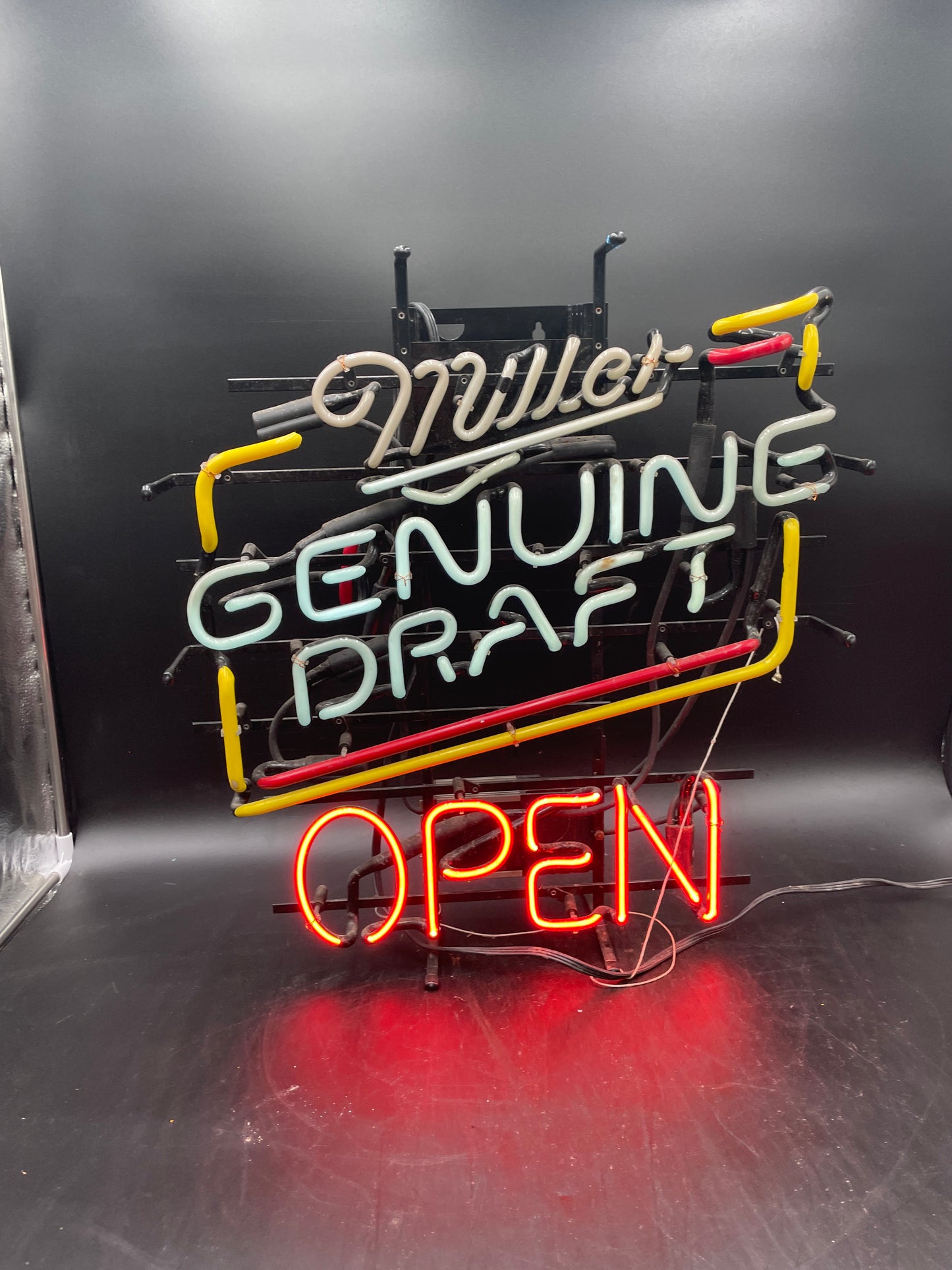 DRAFT Single Stroke Word Unit for Miller Genuine Draft Open Neon Sign Replacement Tube