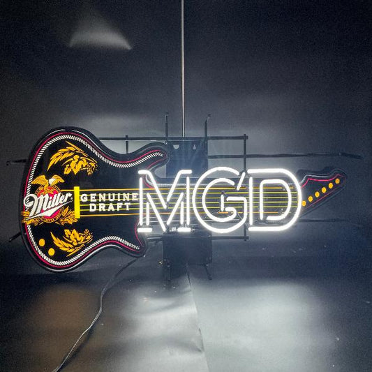 MGD Miller Genuine Draft Guitar Neon Sign