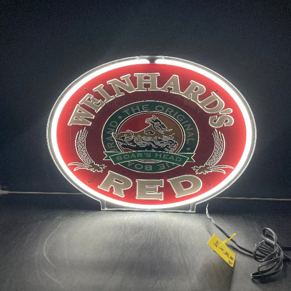 Weinhard's Blue Boar Red Beer Motion Neon Sign