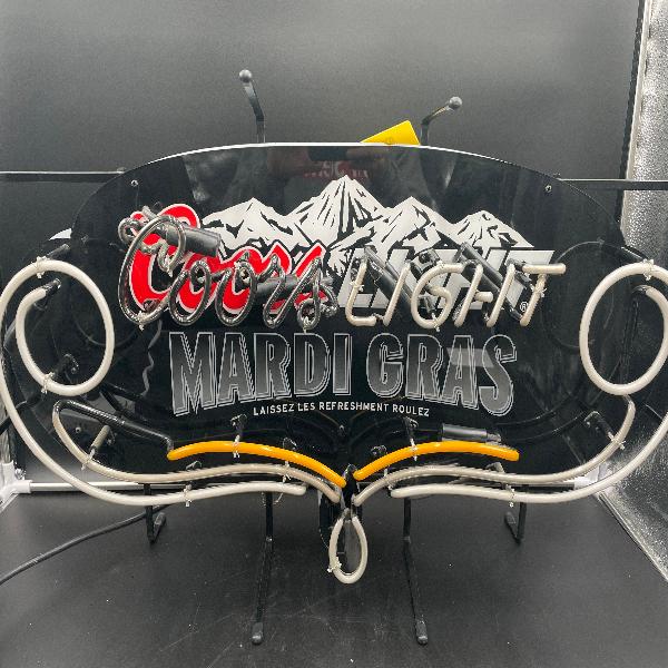 Coors Light and Mardi Gras Neon Sign