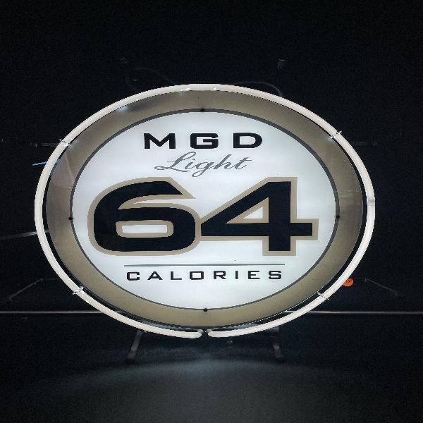 MGD Light Beer "64 Calories" Neon Sign