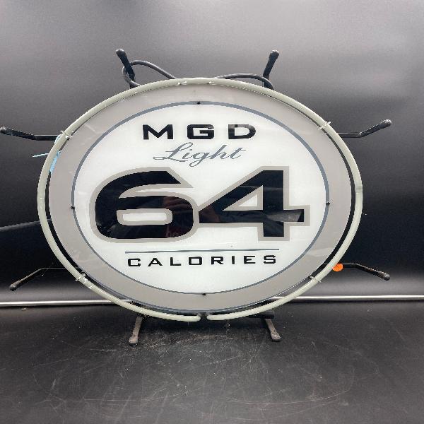 MGD Light Beer "64 Calories" Neon Sign