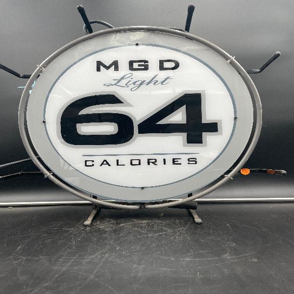 MGD Light Beer "64 Calories" Neon Sign