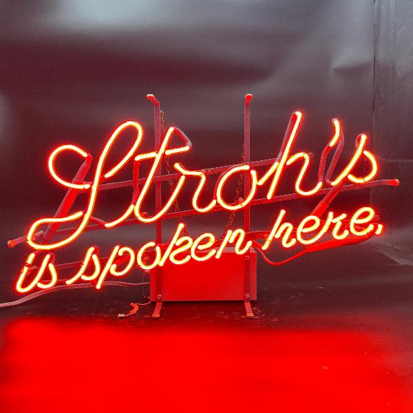 Stroh’s "Spoken Here" Neon Sign