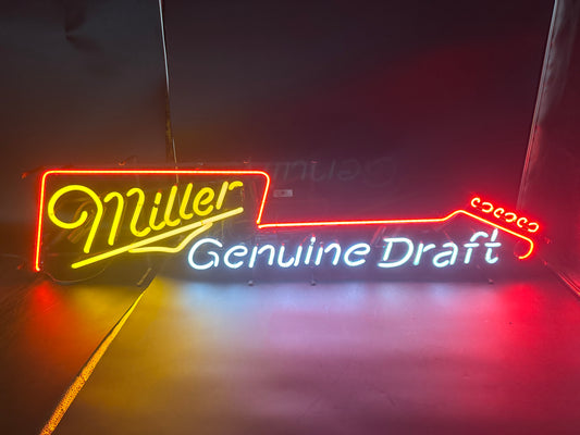 Miller Genuine Draft Guitar Neon Sign