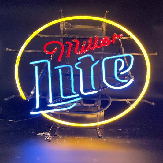 Miller Lite Neon Sign - Circular Design