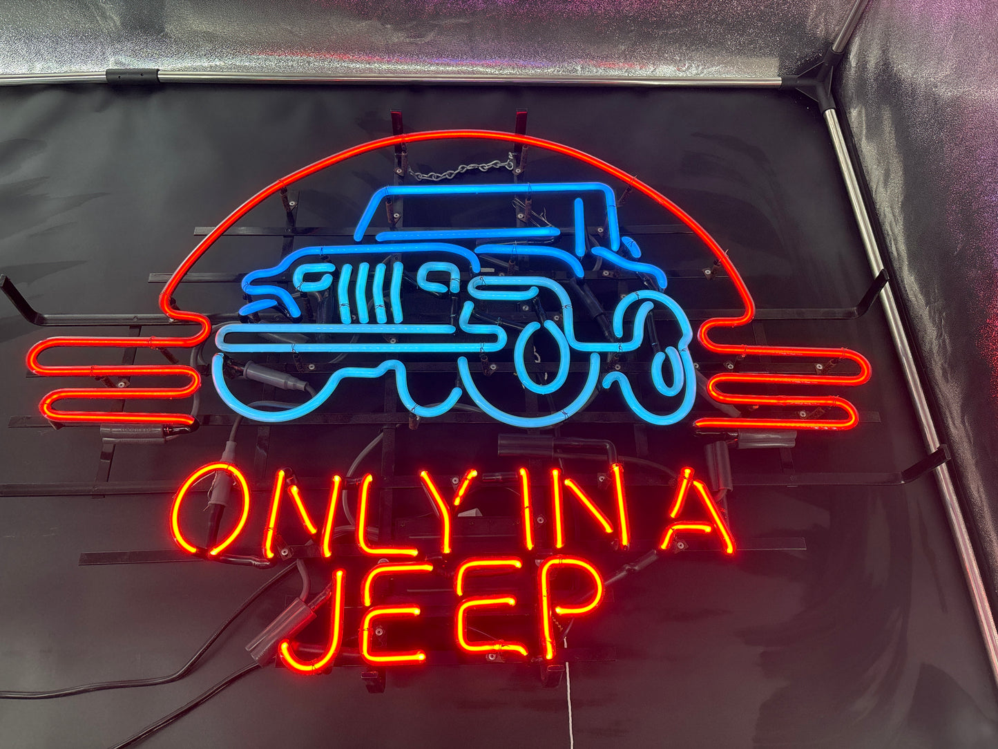 Only in a Jeep Dealer Neon Sign